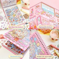 20 Sets Eco-Friendly 3D Kawaii Scene Stickers for Creative Fun & Stress Relief
