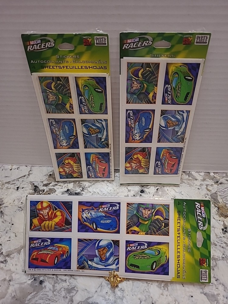 Vintage Hallmark Nascar Racers Sticker Pack Charger