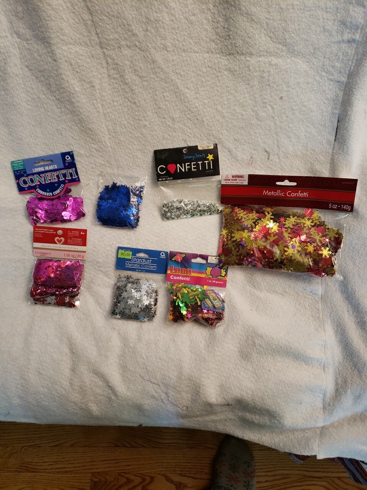 Mixed Lot of Confetti Holiday/celebration Shapes Scrapbooking Decorations