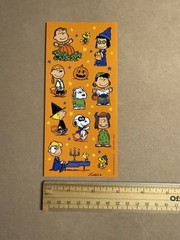 Peanuts Gang Snoopy Halloween Pumpkin Stickers Sticker Sheet Schulz Orange Costu
