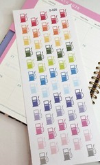 Gas Pump, Gas Refill Reminder, Car Fueling:Handmake Erin Condren Planner Sticker