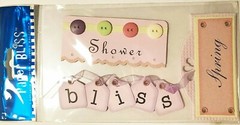 Spring Shower Bliss Lavender Pink Vintage Tags Title Paper Bliss Stickers