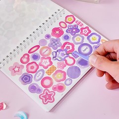 DAPUTOU 2300PCS Scrapbook Stickers Cute Butterfly Stars Heart Multi