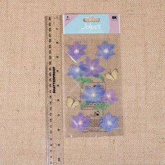Jolee’s Purple Flowers Yellow Butterflies Dimensional Scrapbooking Stickers