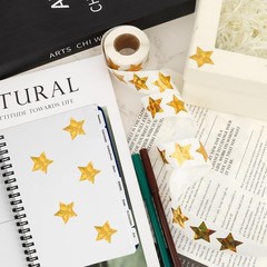 Star Stickers, 500 PCS Holographic Gold Star Stickers, 1 Inch Self Adhesive Meta