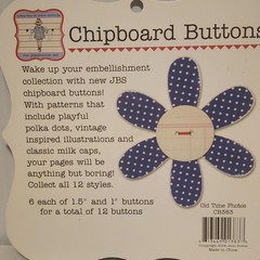 Jenni Bowlin Scrapbooking Printed Chipboard Button Embellishments-VINTAGE PHOTOS