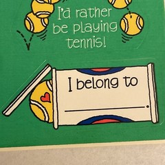 1980 VTG HALLMARK COMIC TENNIS RACKET & BALLS STICKERS