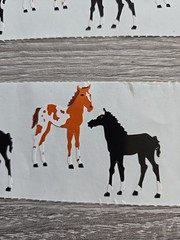 Vintage 1991 Mrs Grossman’s Stickers HORSES AND FOALS 9 Strips Of 6 Stickers