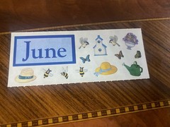 Vintage Creative Memories Month Of June Sticker Strip 2×5 Inches