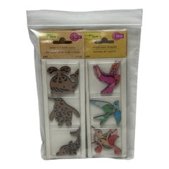 Crafter’s Square Laser Cut Chipboard Shapes Animal Craft Embellishments 5 Pack