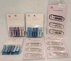 Queen & Co Scrapbooking Embellishments Clip-Ups and Exclamations! Lot Of 6