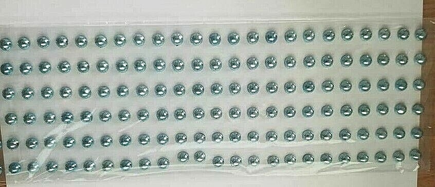 CraftbuddyUS 240 pcs x 6 mm Self Adhesive Round Gems, Color – Electric Blue
