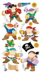 Pirates Jolly Rogers Sticko Dimensional Stickers EKSuccess 15 Pieces
