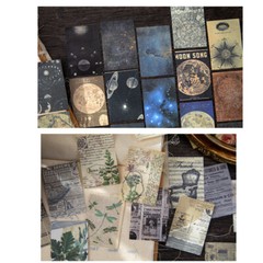 80Pcs Vintage Plants Butterfly Material Paper not Self-adhesive Sticker Journals