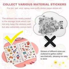 Reusable Sticker Book,A5 Sticker Collecting Book with Spatula and Heart Label…