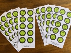 Mr. Yuk Stickers 100 Stickers (10 Sheets) Yuck FREE SHIP! 70’s 80’s 90’s RETRO!