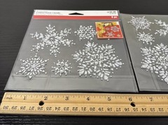 Recollections Christmas /Noël Mirror Snowflakes Bling Stickers 6pc Each Lot Of 2
