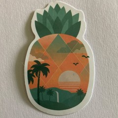 11 Multicolor water bottle Stickers Set – Beach & Tropical Assorted Designs