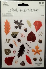 AUTUMN STICKERS «COLORFUL LEAVES» 52 PIECES TOTAL