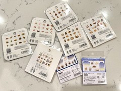 Lot of 8 BGM & SAIEN Cafe Washi Flake Stickers Japan Desserts Sweets