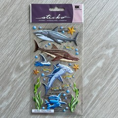 Sharks Sticker Sheet Sticko Scrapbooking Journaling