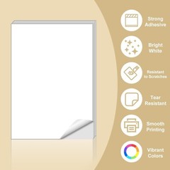 High-Quality Full Sheet Label Stickers for Laser & Inkjet Printers – 500 Count