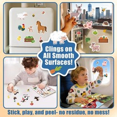 Jelly Sticker Book for Kids 24, Waterproof Reusable Sticker Book for Toddlers…