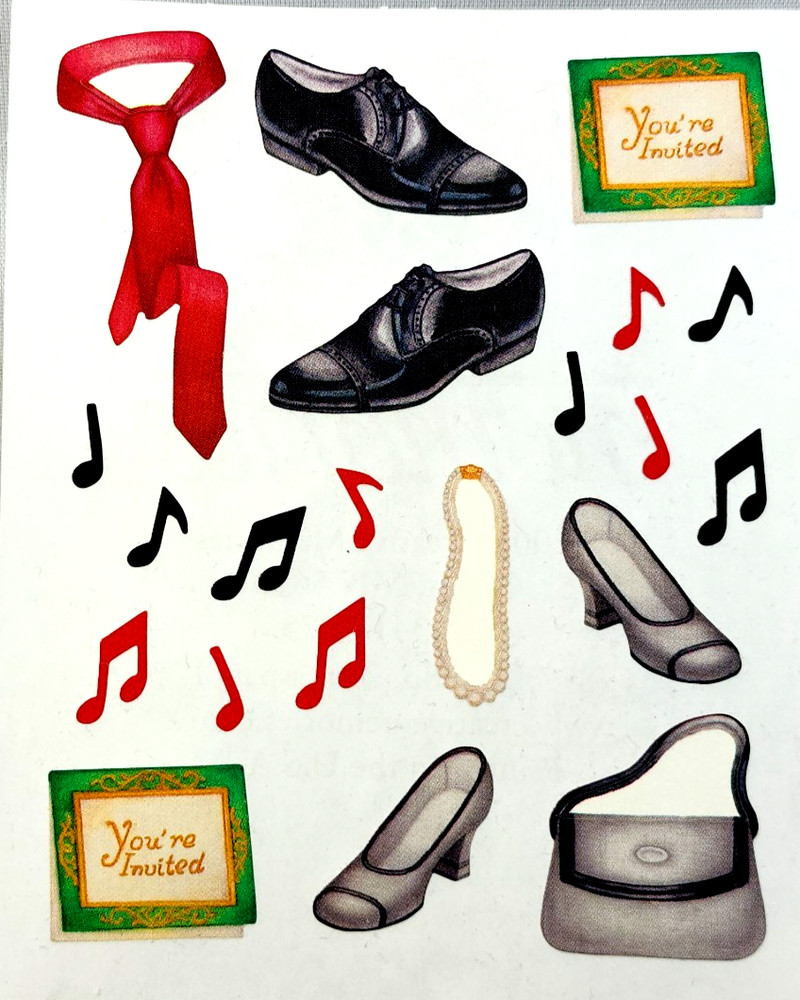 Creative Memories 2002 Stickers Dance Party Prom You’re Invited Music Notes