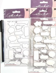 4 pkgs Labels Sticko Stickers Scrapbooking Card Journal Planner