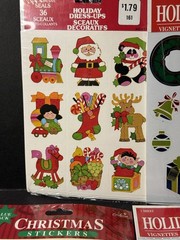Vintage Christmas Stickers Gibson 1990s Paper Magic Retro Holiday Nostalgia