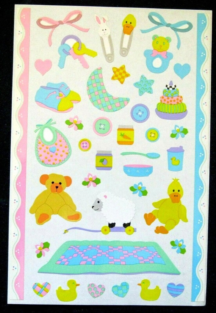 Mrs Grossman Vintage 6×9″ ‘Baby’ Sticker Sheet (c-2001) retired *Ships Free*