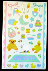 Mrs Grossman Vintage 6×9″ ‘Baby’ Sticker Sheet (c-2001) retired *Ships Free*
