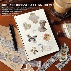 300 Pcs Vintage Stickers, Junk Journal Supplies, Cute Stickers for Journaling…
