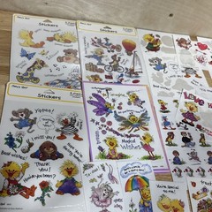 vintage suzy’s zoo stickers 3 Sealed Packs – 15 Full Sheets 10 Partial 21 Mini