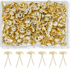 Brass Fasteners 300 Pack Small Brads for Paper Crafts Scrapbooking DIY Handmade