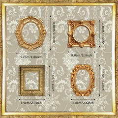 100 Pcs Vintage Frame Stickers – Scrapbooking Stickers & Metallic