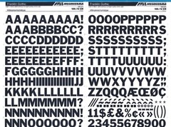 MECANORMA Dry Transfer Lettering 100.72 CN #274 FRANKLIN GOTHIC 19.4mm