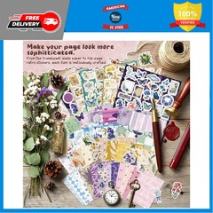540 Pcs Vintage Floral Scrapbook Supplies Junk Journal Sticker Set Retro Crafts
