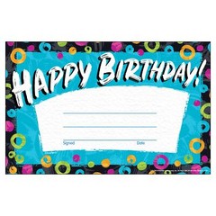Color Harmony Birthday Recognition Awards 30 Pack Multicolor 5.5×8.5 Inch