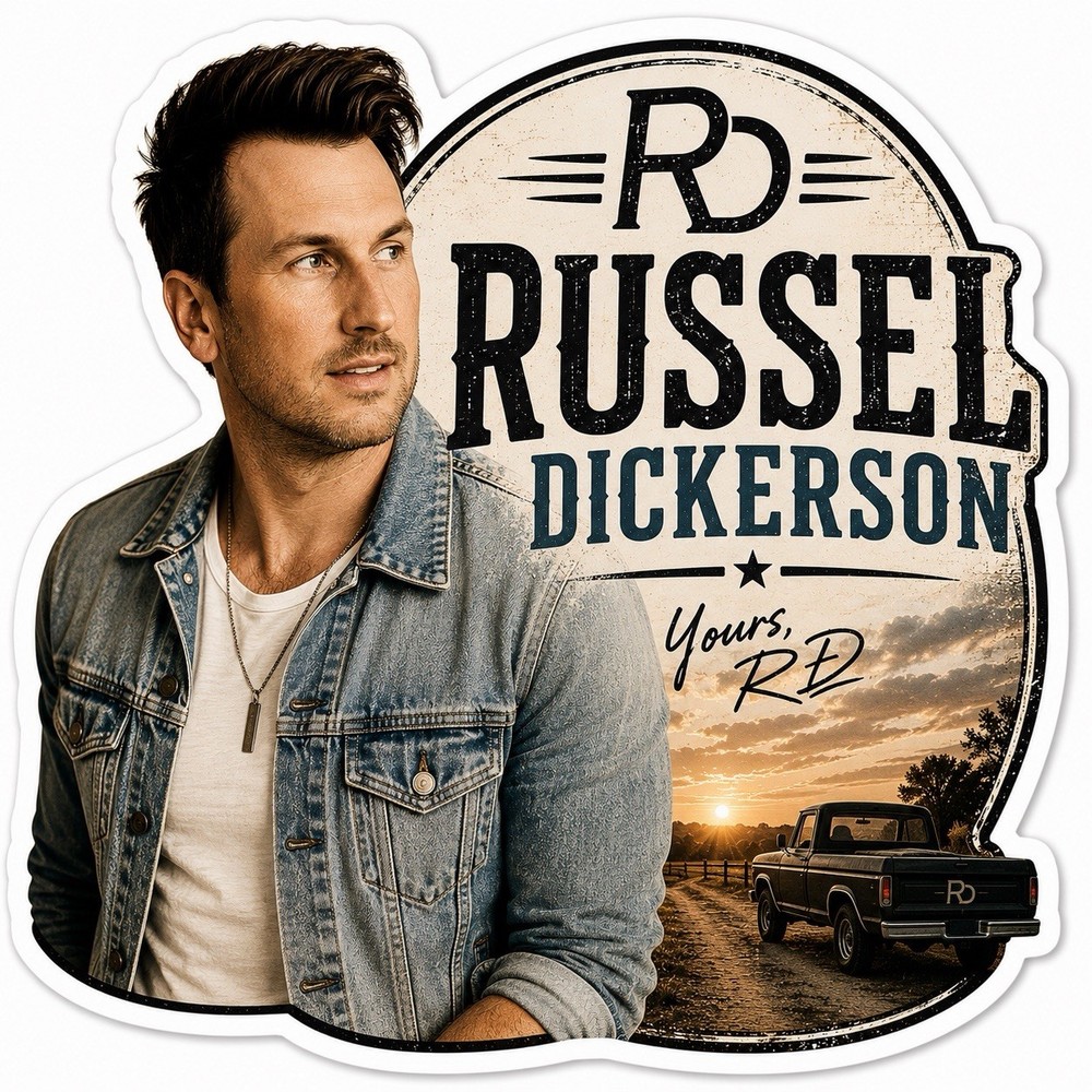 Russel Dickerson Sticker/Country/Country Music/Nashville