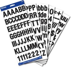Versatile 346-Pack Peel-and-Stick Black Alphabet & Number Stickers for All Ages