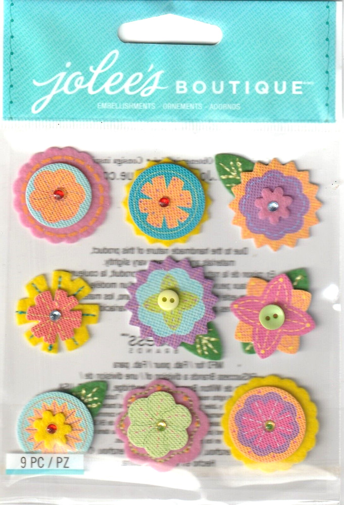 Jolee’s Boutique 3D Stickers LAYERED MINI FLOWERS Theme 95688 Fast FREE Ship!