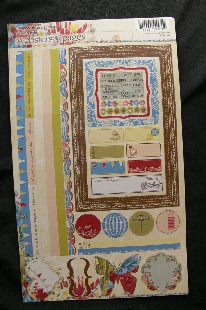 45 Mix Image & Phrase Sticker Sheet – GARDEN GALA – WRP Side