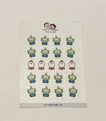 Hubman and Chubgirl Toy Story Planner Sticker Set of 2 NEW