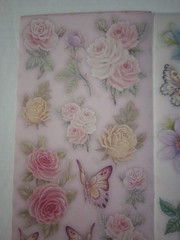 2 Sheets Flower/Butterfly Scrapbook Card Making Paper Crafts Die Cut Stickers