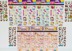 555 STICKERS ⭐️🌈🦄💗😊 Glitter Pop Up Glossy Puffy Theme Bright Vibrant Colors