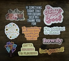 Lot of 15 Positive Affirmation Stickers Smile Happy Love