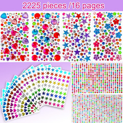 2300Pcs Gem Stickers Jewels for Crafts, Self Adhesive Rhinestone Jewel Stickers,