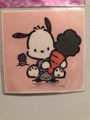 Sanrio Pochacco Carrot Sticker Sheet Scrapbook Kids Collection Vintage Htf