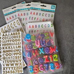 Huge Scrapbooking Stickers Alphabet Letters Assorted Lot